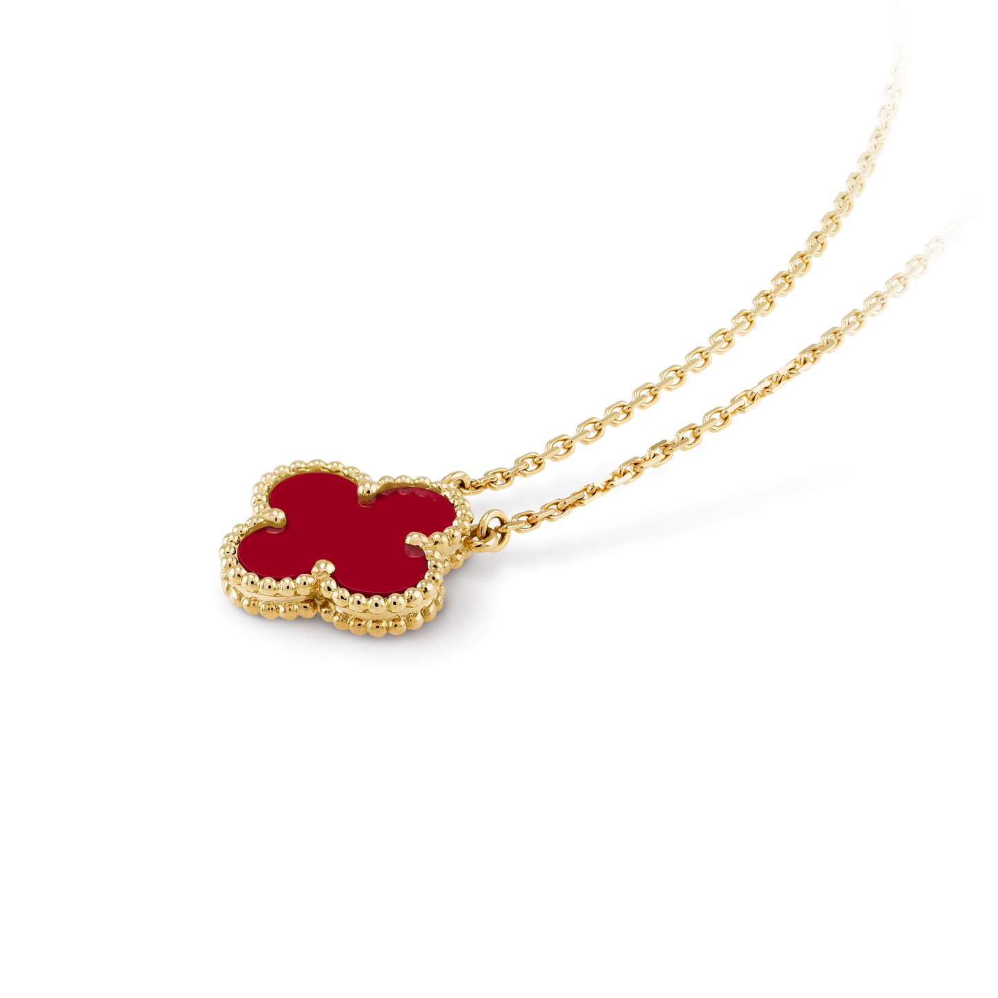VINATGE ALHAMBRA RED CARNELIAN PENDANT NECKLACE