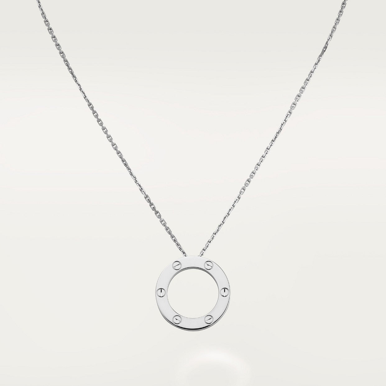 CARTIER LOVE WHITE GOLD PENDANT NECKLACE