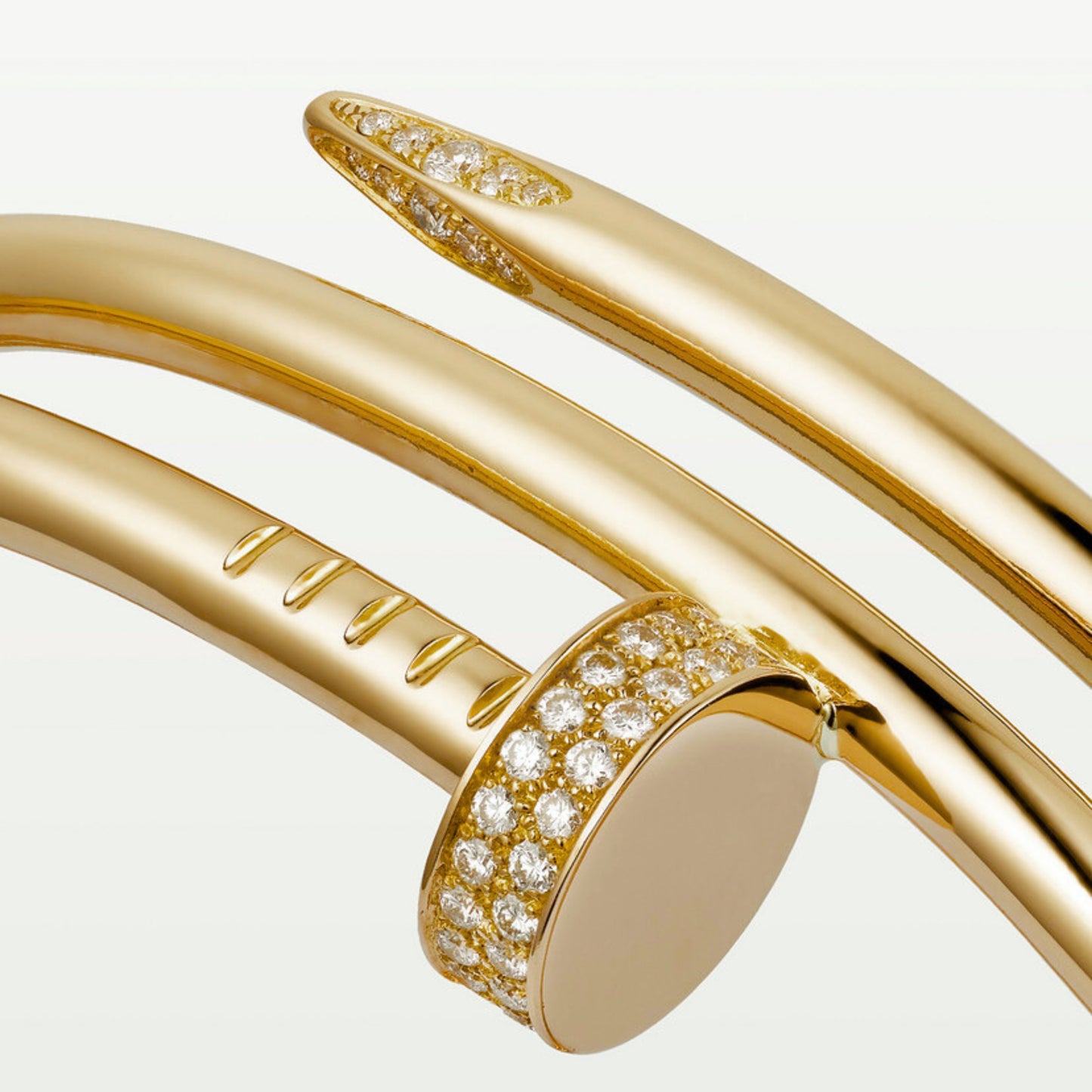 BRACELET CARTIER CLOU DOUBLE TOURS DIAMONDS GOLD
