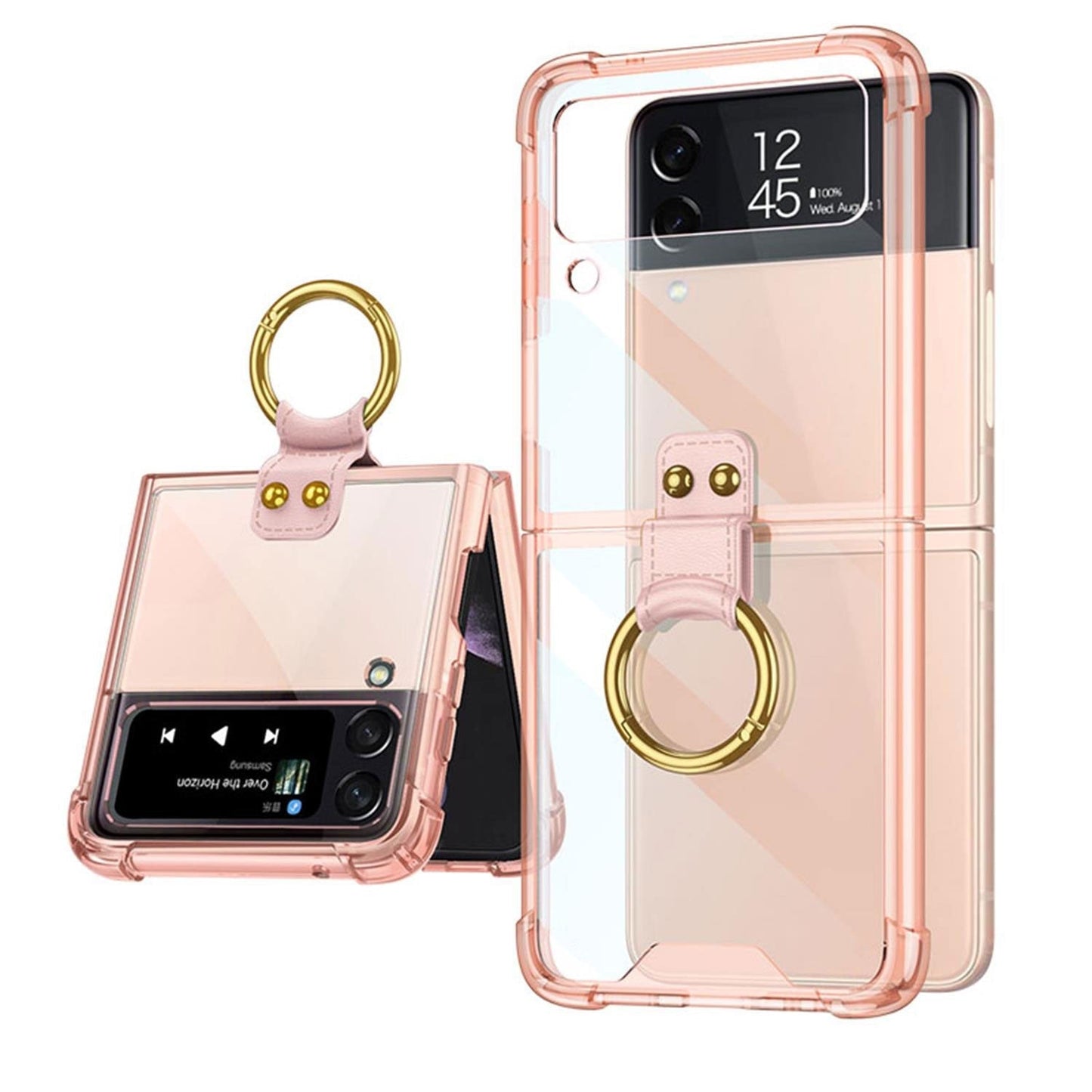 Transparent Case with Ring For Samsung Galaxy Z Flip 4 - casetiphone