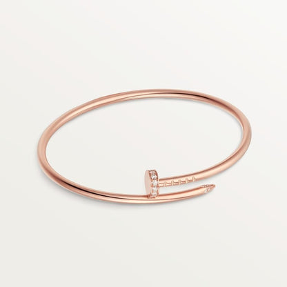 CARTIER JUSTE UN CLOU SMALL MODEL DIAMOND BRACELET IN ROSE GOLD
