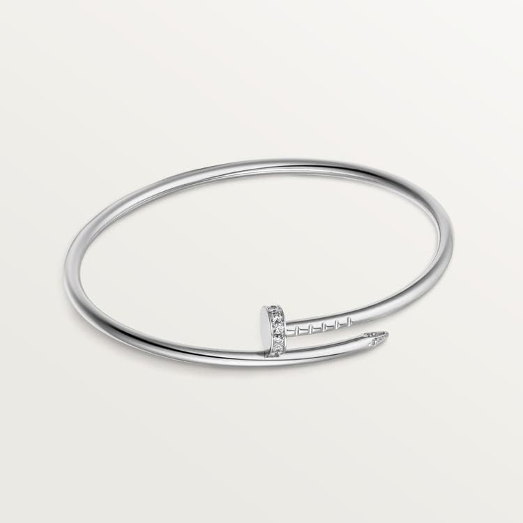 CARTIER JUSTE UN CLOU SMALL MODEL DIAMOND BRACELET IN WHITE GOLD