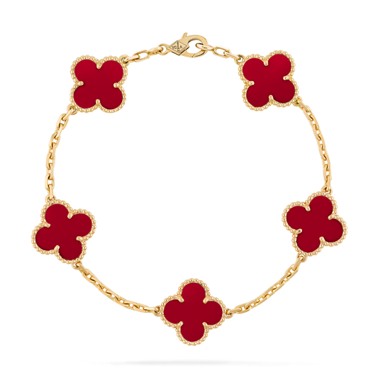 CURB CHAIN VAN CLEEF ALHAMBRA RED CARNELIAN