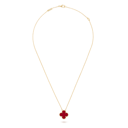 VINATGE ALHAMBRA RED CARNELIAN PENDANT NECKLACE