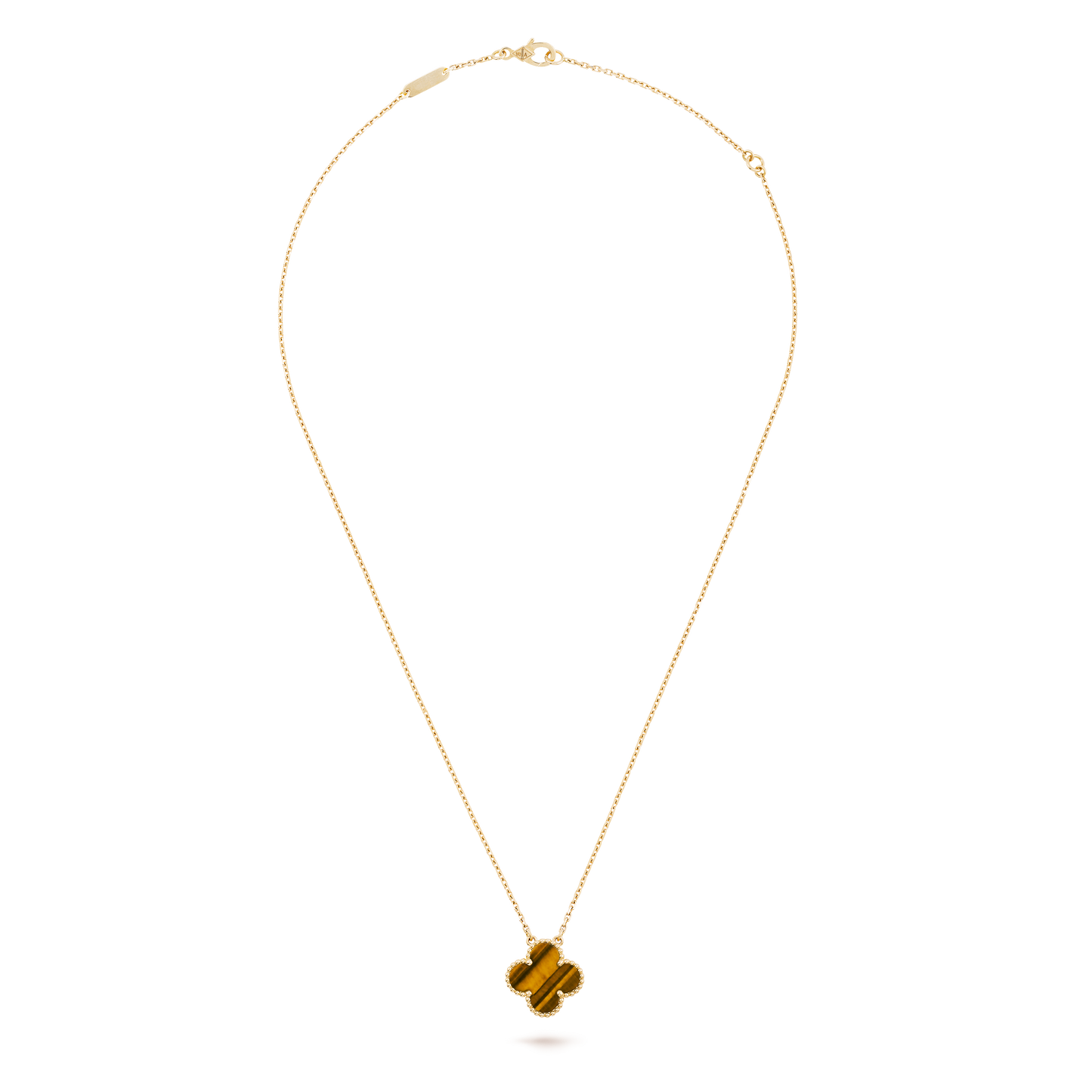 VINATGE ALHAMBRA BROWN TIGER EYE PENDANT NECKLACE