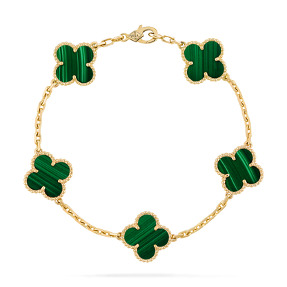 VAN CLEEF ALHAMBRA MALACHITE GREEN CURB CHAIN