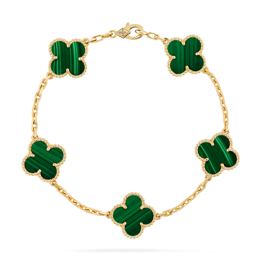 VAN CLEEF ALHAMBRA MALACHITE GREEN CURB CHAIN