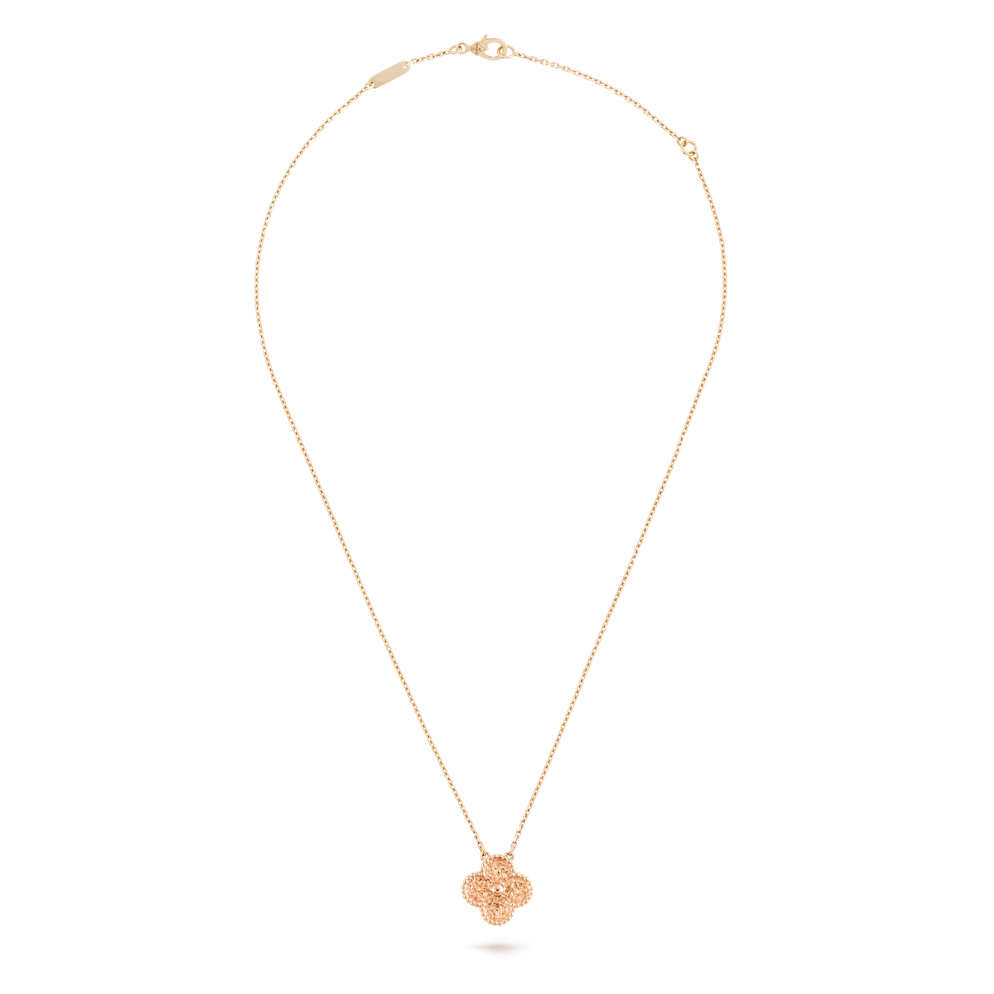VAN CLEEF SWEET ALHAMBRA ROSE GOLD PENDANT NECKLACE