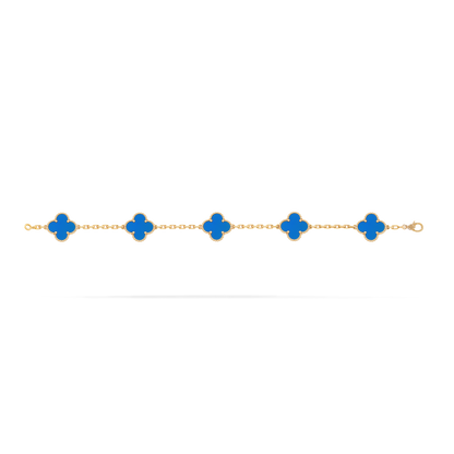 VAN CLEEF ALHAMBRA CURB CHAIN SKY BLUE