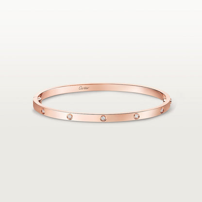 CARTIER LOVE PETIT MODEL DIAMOND ROSE GOLD BRACELET