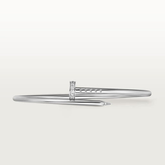 CARTIER JUSTE UN CLOU SMALL MODEL DIAMOND BRACELET IN WHITE GOLD