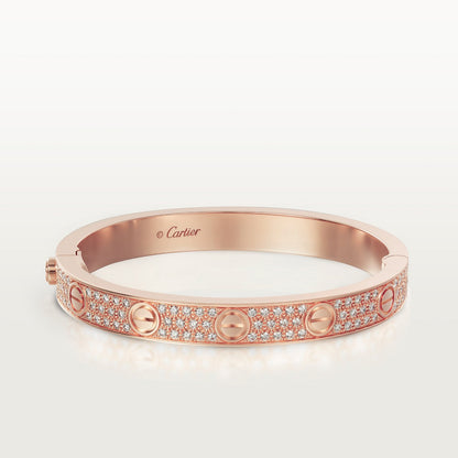 CARTIER LOVE CLASSIC PAVÉ ROSE GOLD BRACELET