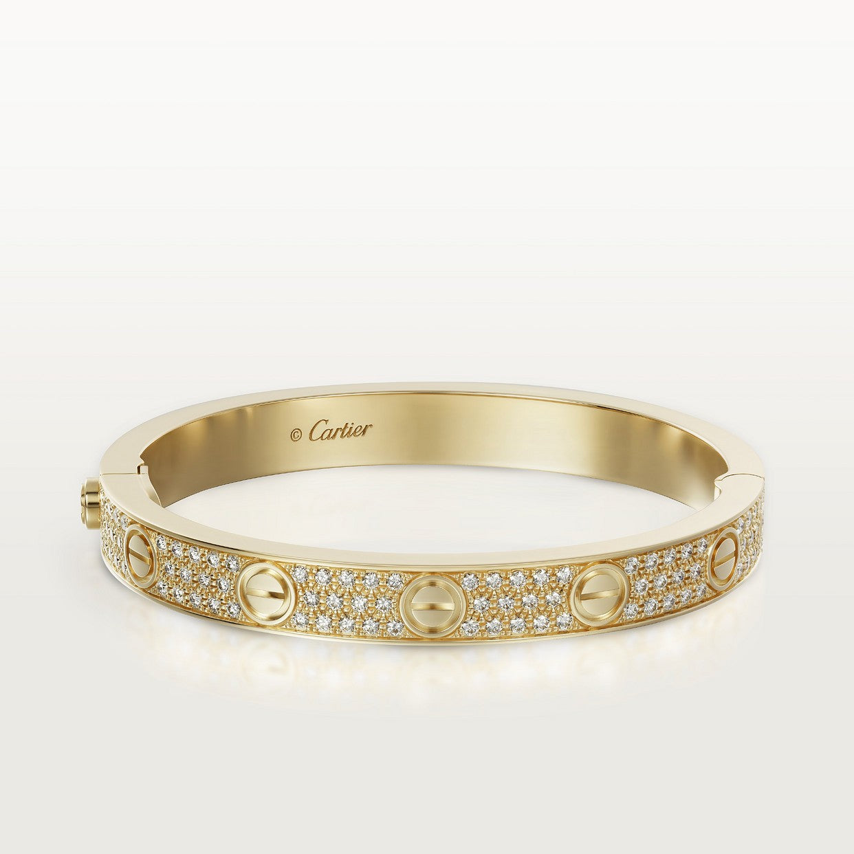 CARTIER LOVE CLASSIC PAVÉ GOLD BRACELET