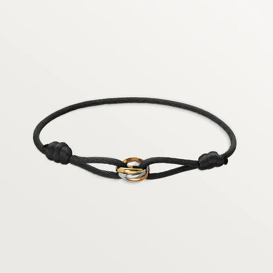 CARTIER TRINITY BLACK CORD BRACELET
