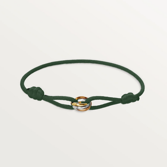 CARTIER TRINITY GREEN CORD BRACELET