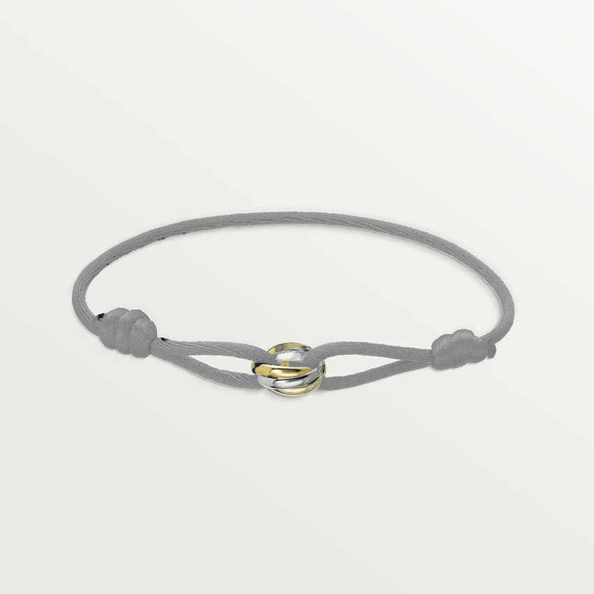 CARTIER TRINITY CORD BRACELET GREY