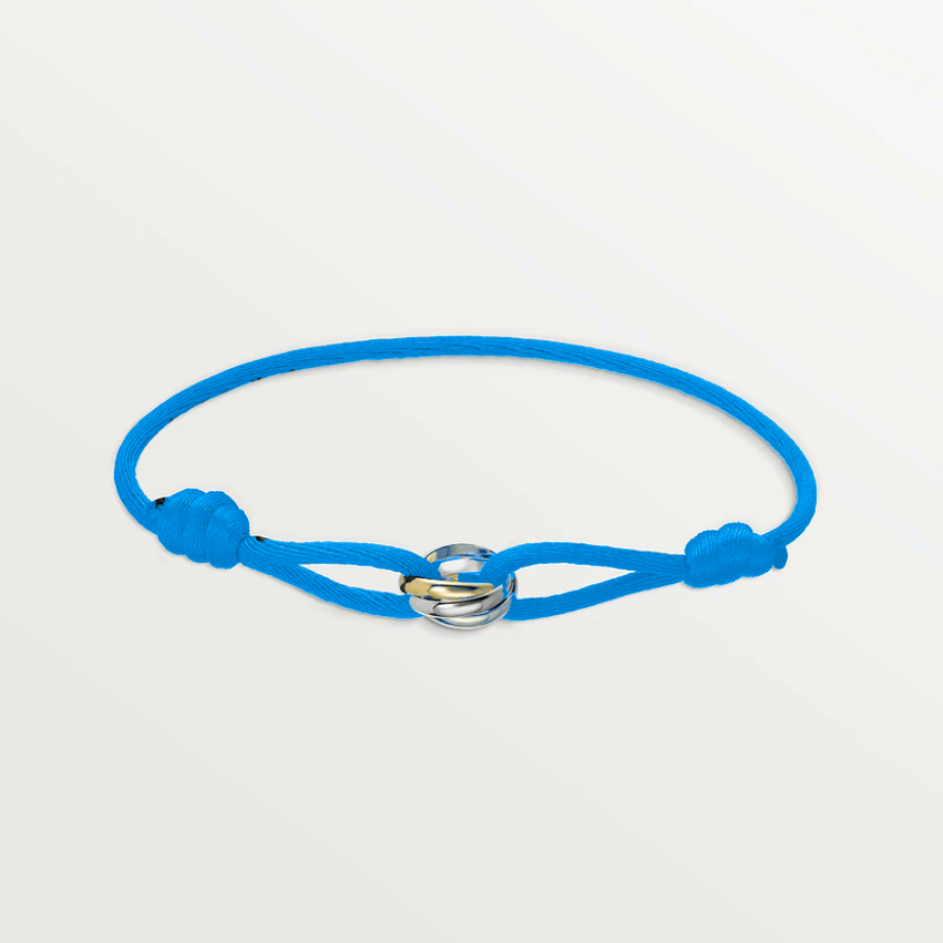 CARTIER TRINITY CORD BRACELET SKY BLUE