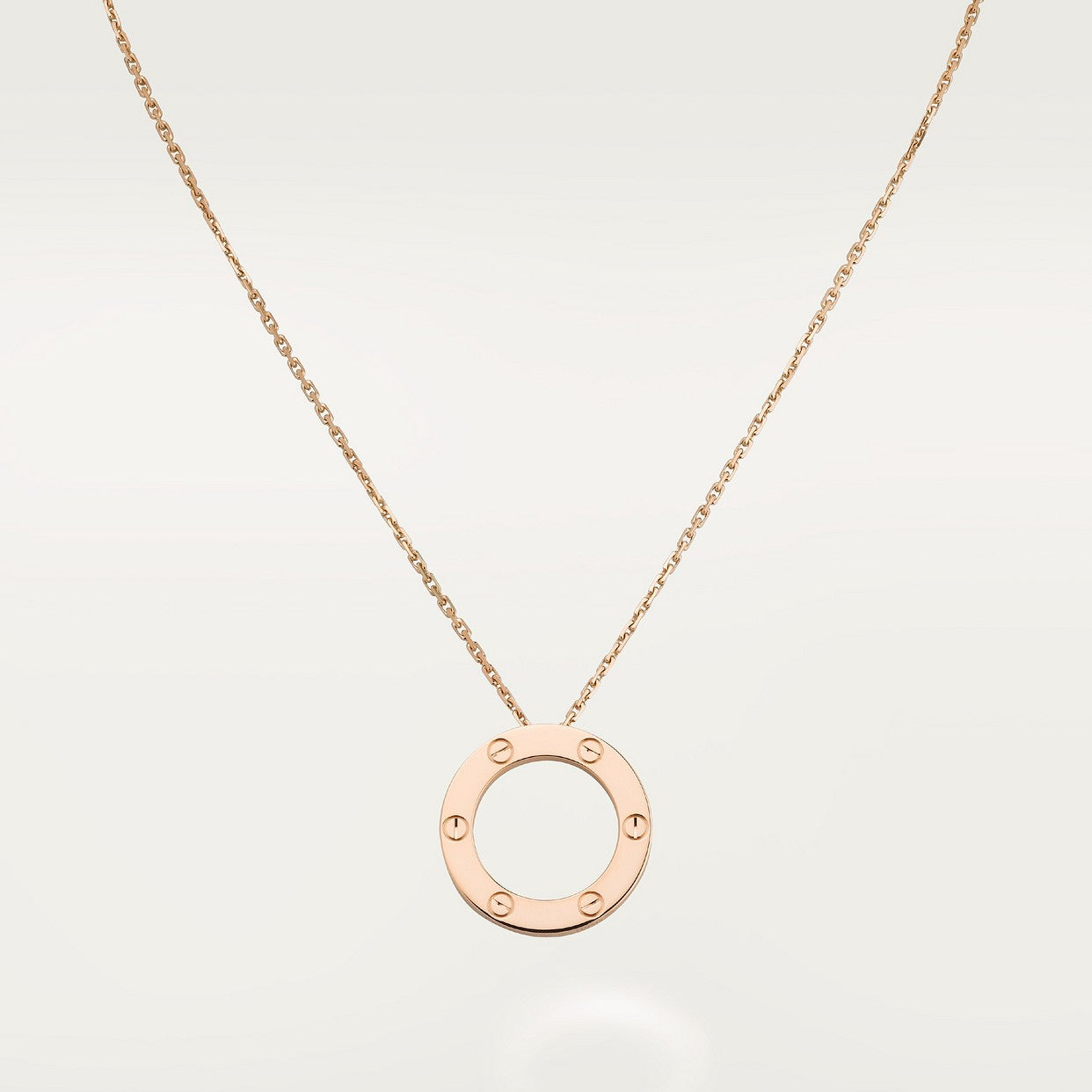 CARTIER ROSE GOLD LOVE PENDANT NECKLACE