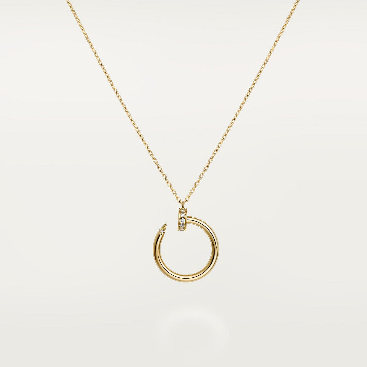 CARTIER NECKLACE PENDANT JUST UN CLOU DIAMONDS GOLD