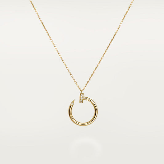 CARTIER NECKLACE PENDANT JUST UN CLOU DIAMONDS GOLD