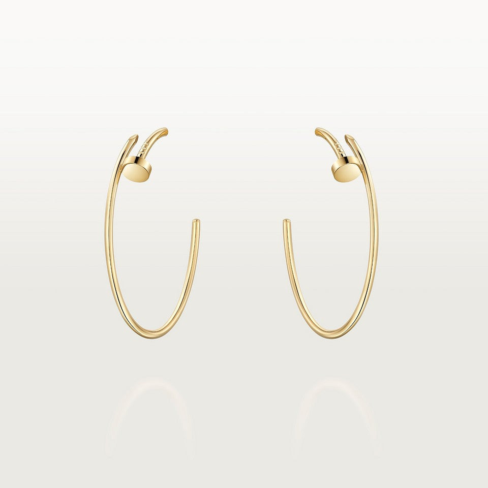 CARTIER STUD HOOP BUCKLE LARGE GOLD MODEL