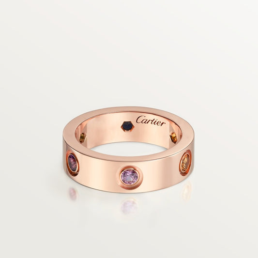 CARTIER LOVE DIAMOND COLORS ROSE GOLD RING