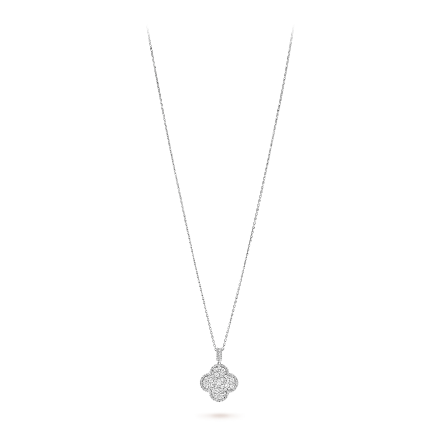 VAN CLEEF MAGIC ALHAMBRA WHITE GOLD LONG NECKLACE