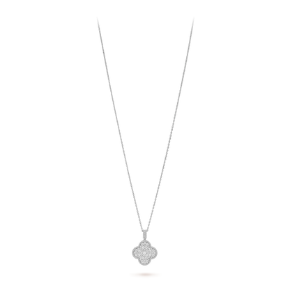 VAN CLEEF MAGIC ALHAMBRA WHITE GOLD LONG NECKLACE
