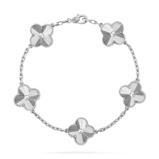 CURB CHAIN VAN CLEEF ALHAMBRA WHITE GOLD