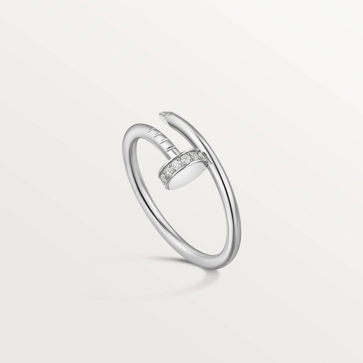 CARTIER JUSTE UN CLOU PETIT MODEL DIAMONDS WHITE GOLD RING