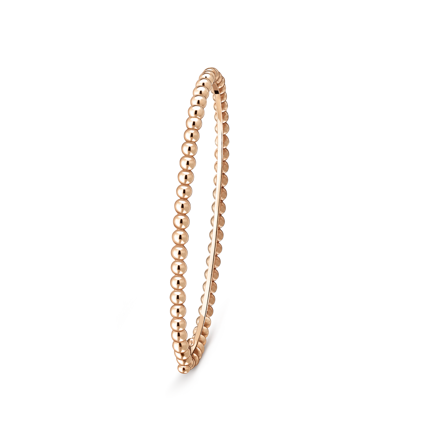 VAN CLEEF BEADED BRACELET WITH MEDIUM GOLD PATTERN ROSE GOLD