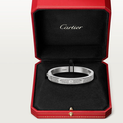 CARTIER LOVE CLASSIC PAVÉ WHITE GOLD BRACELET