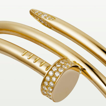 BRACELET CARTIER CLOU DOUBLE TOURS DIAMONDS GOLD