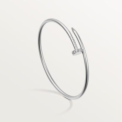 CARTIER JUSTE UN CLOU SMALL MODEL DIAMOND BRACELET IN WHITE GOLD