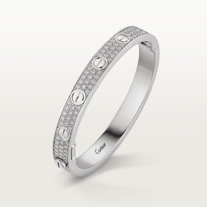 CARTIER LOVE CLASSIC PAVÉ WHITE GOLD BRACELET