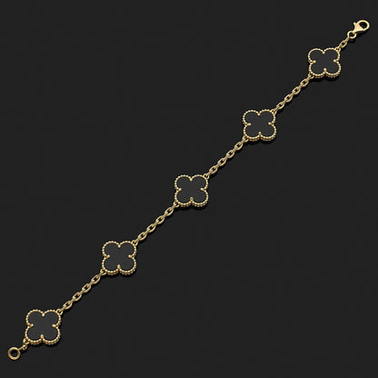 VAN CLEEF ALHAMBRA BLACK ONYX CURB CHAIN