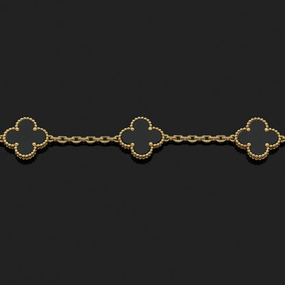 VAN CLEEF ALHAMBRA BLACK ONYX CURB CHAIN