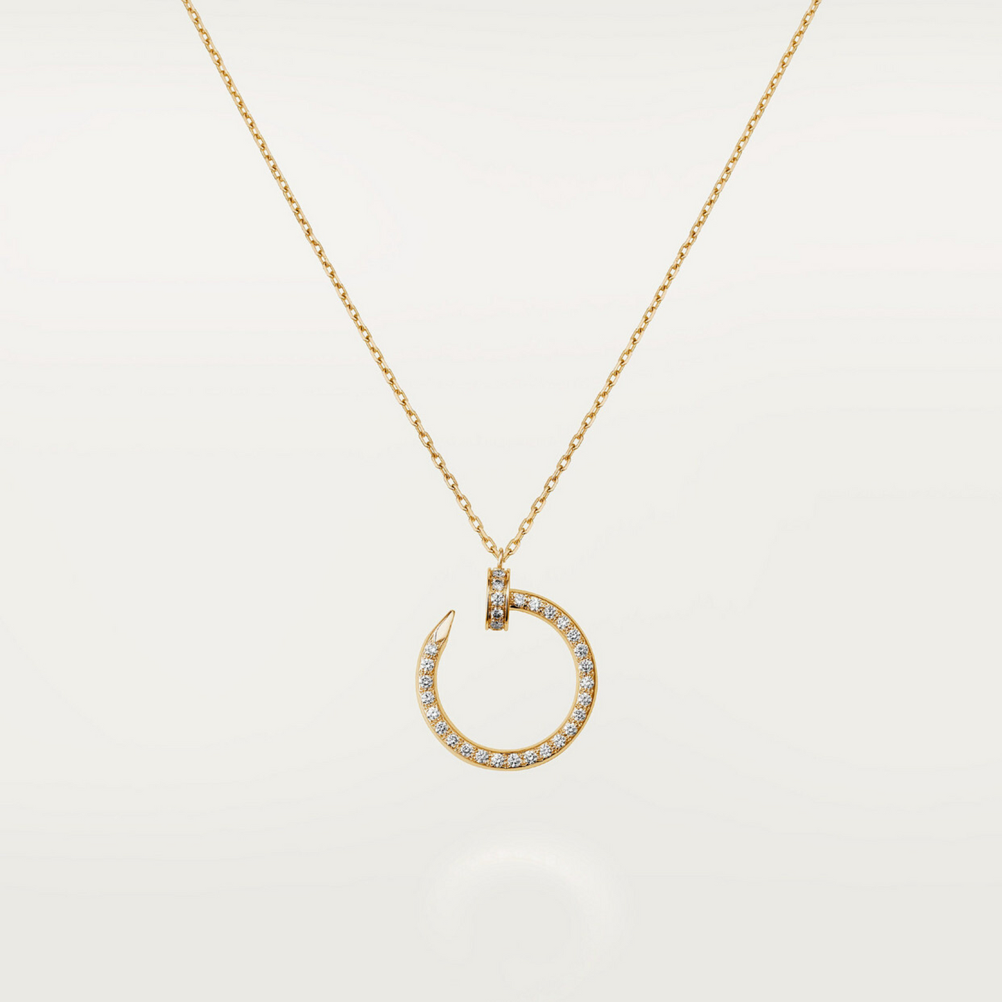 CARTIER JUSTE UN STUD FULL RHINESTONE GOLD NECKLACE