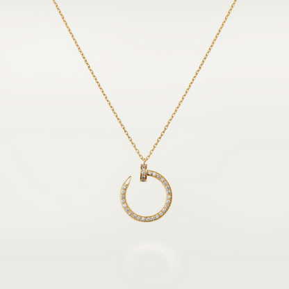 CARTIER JUSTE UN STUD FULL RHINESTONE GOLD NECKLACE