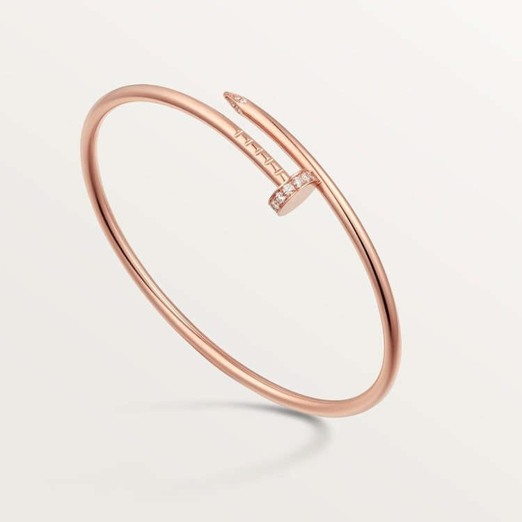 CARTIER JUSTE UN CLOU SMALL MODEL DIAMOND BRACELET IN ROSE GOLD