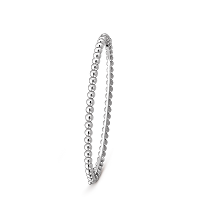 VAN CLEEF BEADED BRACELET WITH MEDIUM GOLD PEARL WHITE GOLD MODEL