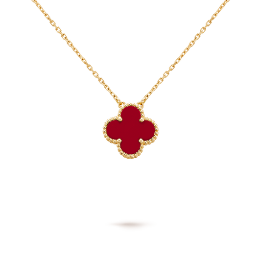 VINATGE ALHAMBRA RED CARNELIAN PENDANT NECKLACE