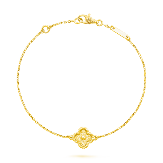 CURB CHAIN VAN CLEEF 1 CLOVER GOLD