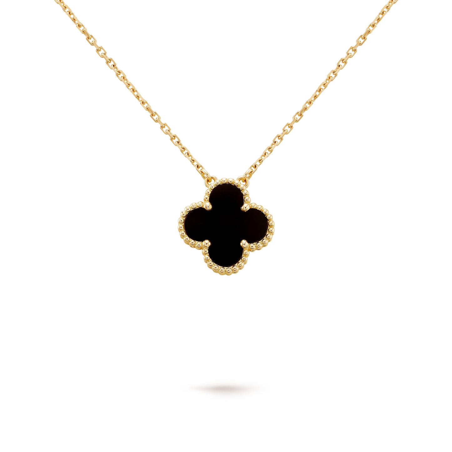 VINATGE ALHAMBRA BLACK ONYX PENDANT NECKLACE