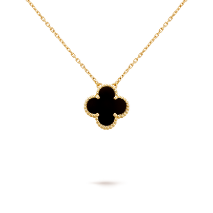 VINATGE ALHAMBRA BLACK ONYX PENDANT NECKLACE