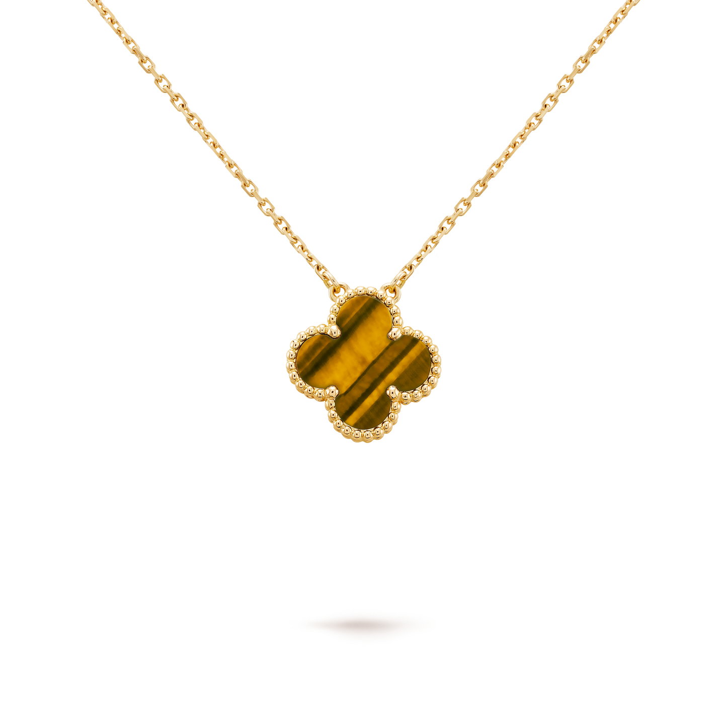 VINATGE ALHAMBRA BROWN TIGER EYE PENDANT NECKLACE