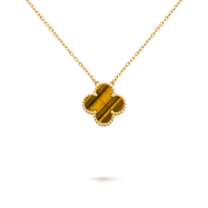 VINATGE ALHAMBRA BROWN TIGER EYE PENDANT NECKLACE