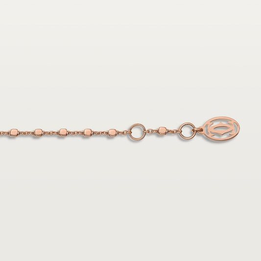 CARTIER PANTHER CURB CHAIN ON ROSE GOLD DIAMOND CHAIN