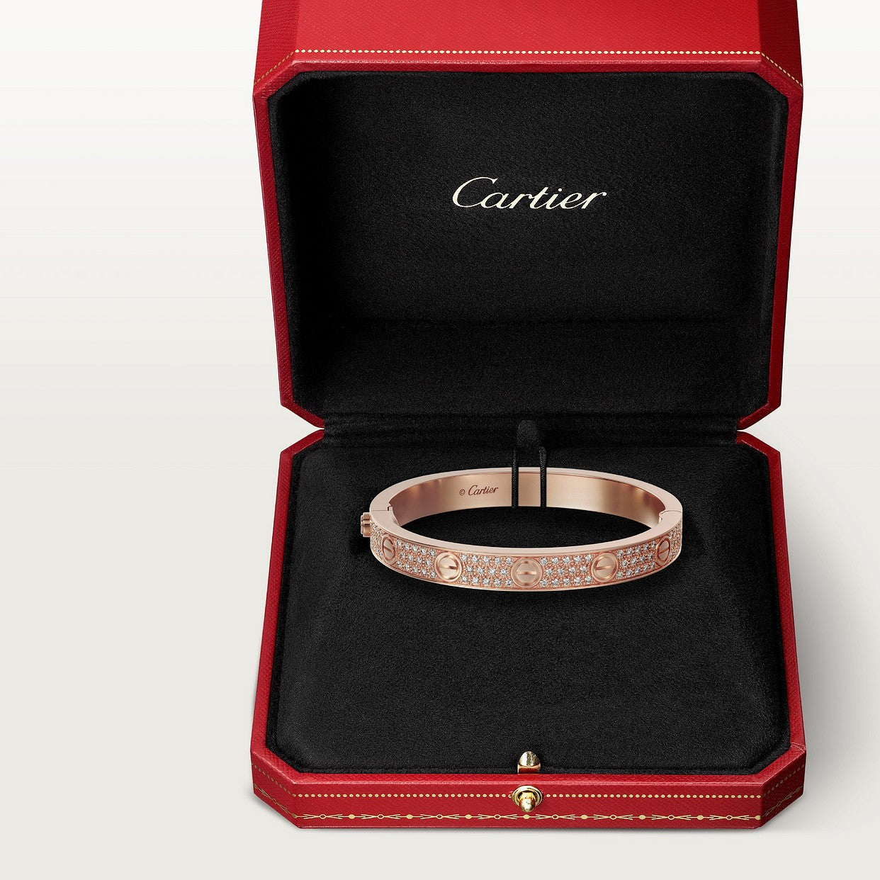CARTIER LOVE CLASSIC PAVÉ ROSE GOLD BRACELET