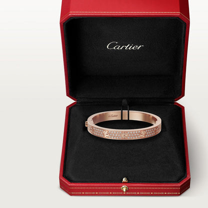 CARTIER LOVE CLASSIC PAVÉ ROSE GOLD BRACELET